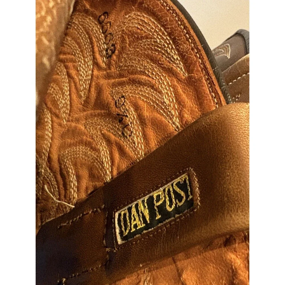 Vintage Dan Post Western Boots Men’s 9.5D Light Brown Leather